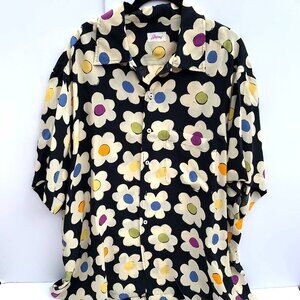 Brioni Men’s Button Up Short Sleeve Floral Print Shirt Italy XL
